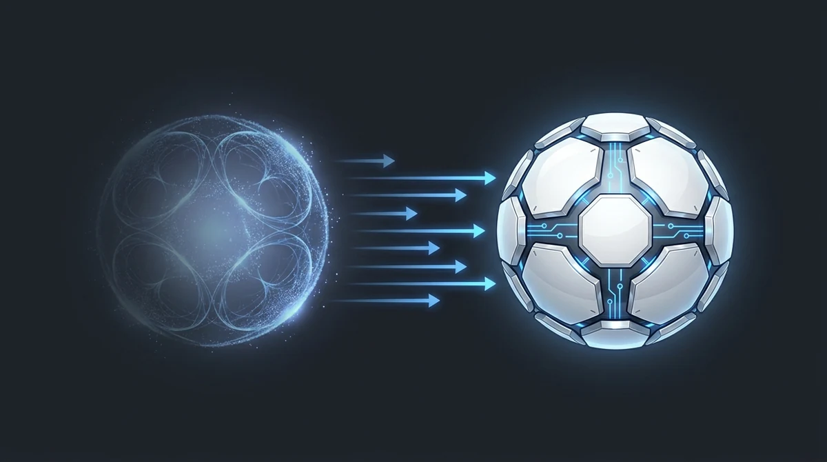 A fading memory node on the left, a reinforced node on the right, connected by repeated access arrows