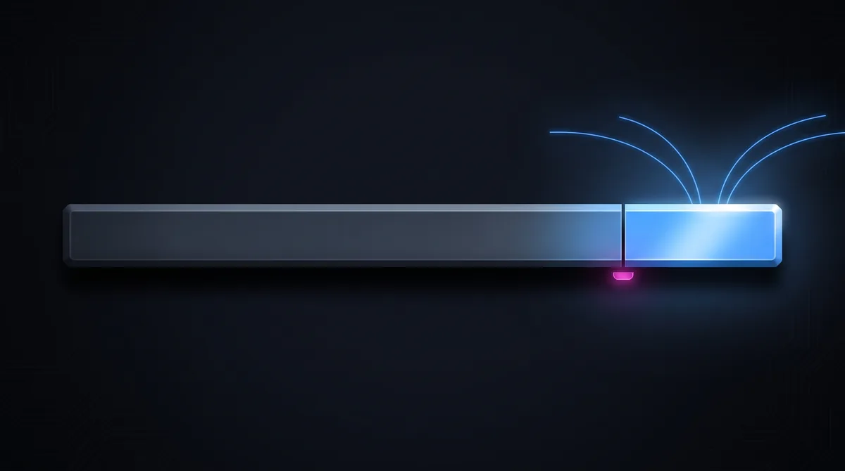 Two horizontal bars, one short and one long with a lit segment, showing two different time windows